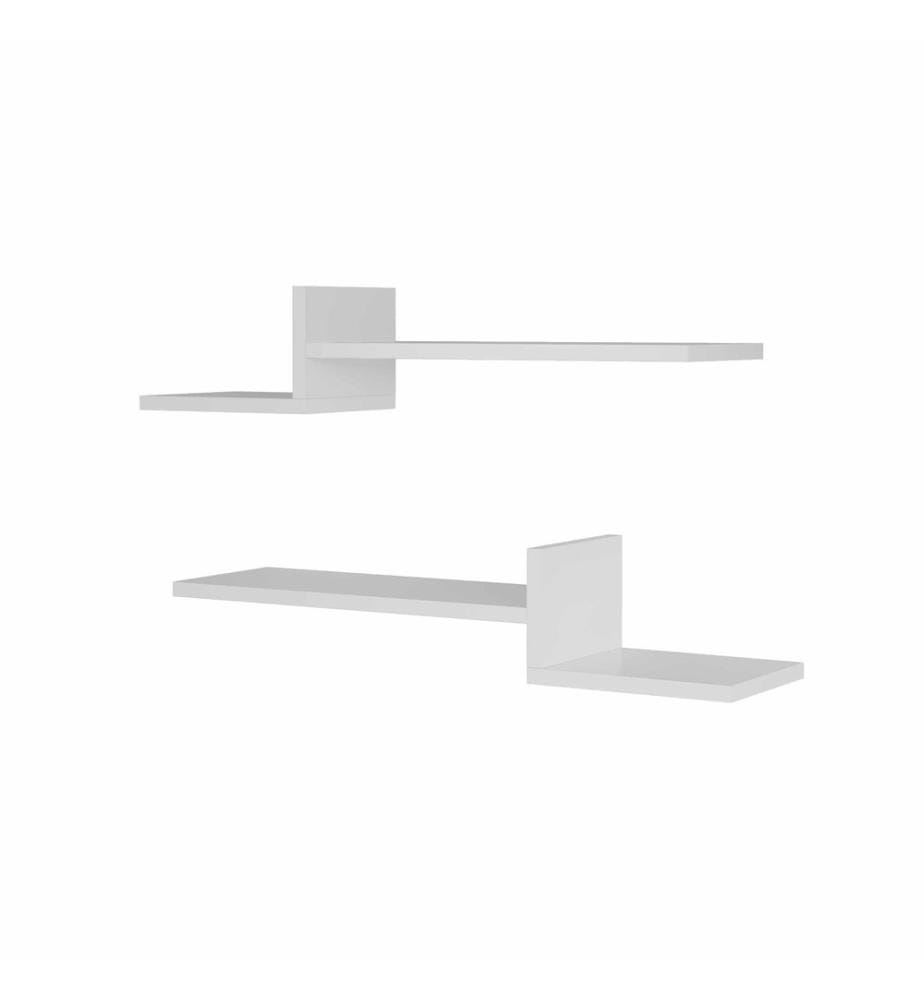 Wandregal, 100 % melaminbeschichtete Spanplatte, Weiss