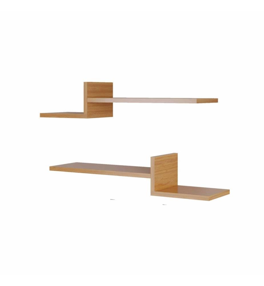 Wandregal, 100 % melaminbeschichtete Spanplatte, Natur