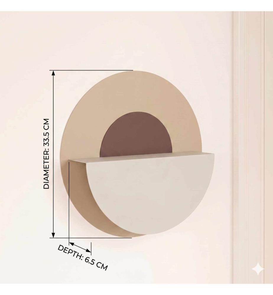 Wandregal, 100 % Metall, Creme