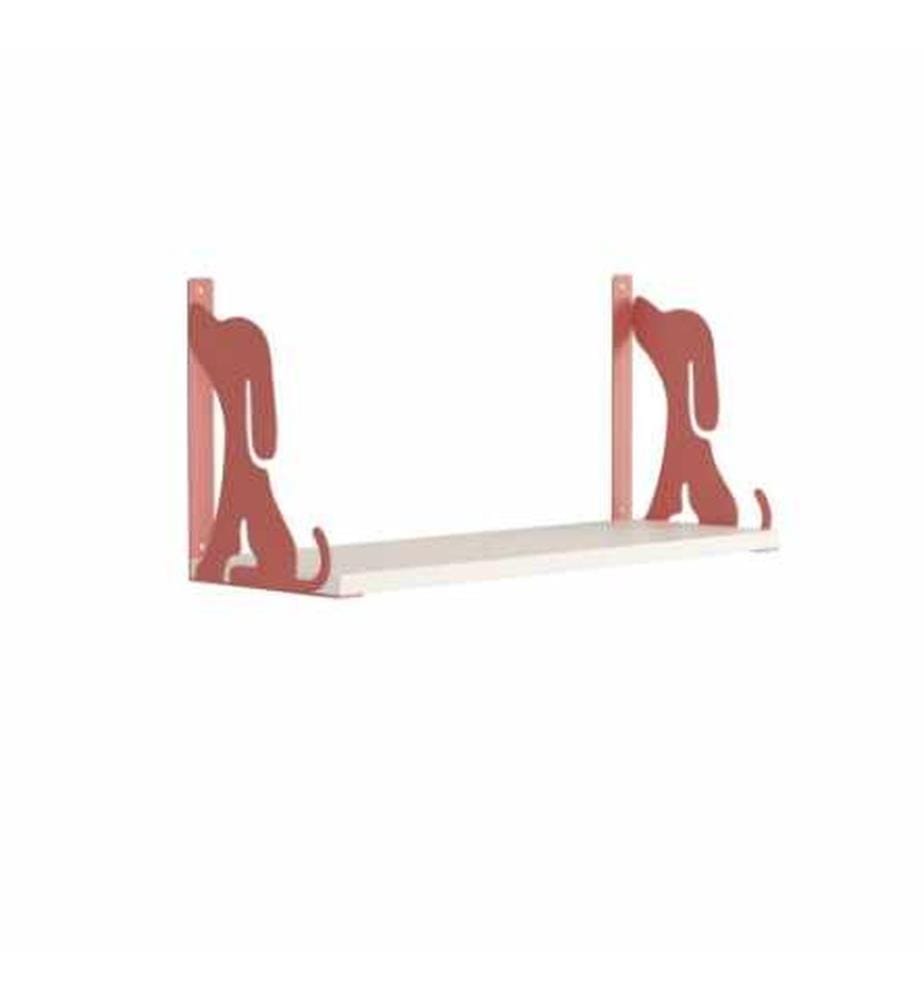 Wandregal, 100 % melaminbeschichtete Spanplatte, Rosa