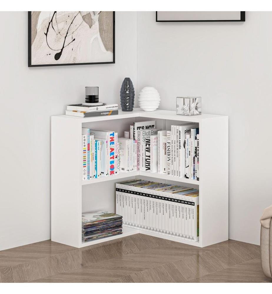 Bücherregal, 100 % melaminbeschichtete Spanplatte, Weiss