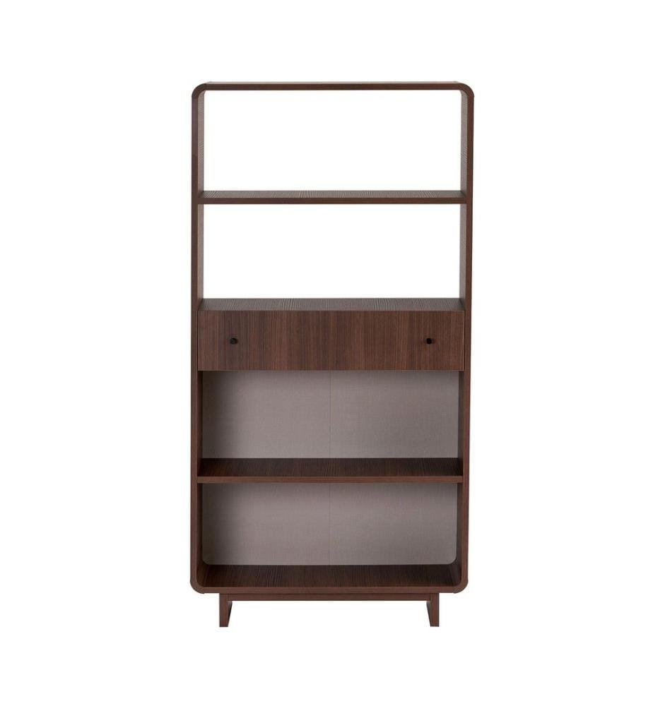 Bücherregal, 100 % melaminbeschichtete Spanplatte, Walnuss