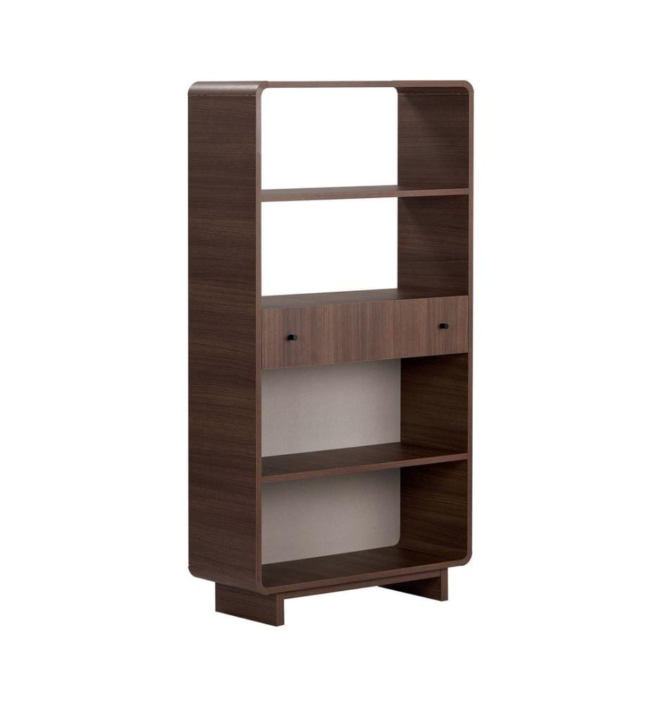 Bücherregal, 100 % melaminbeschichtete Spanplatte, Walnuss
