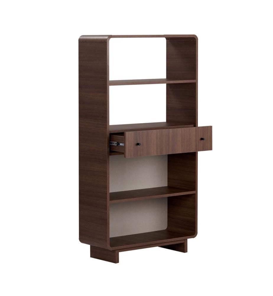 Bücherregal, 100 % melaminbeschichtete Spanplatte, Walnuss