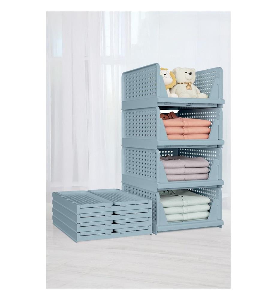Étagère multifonctionnelle, 100 % plastique, bleu clair