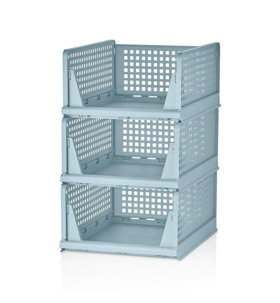 Étagère multifonctionnelle, 100 % plastique, bleu clair