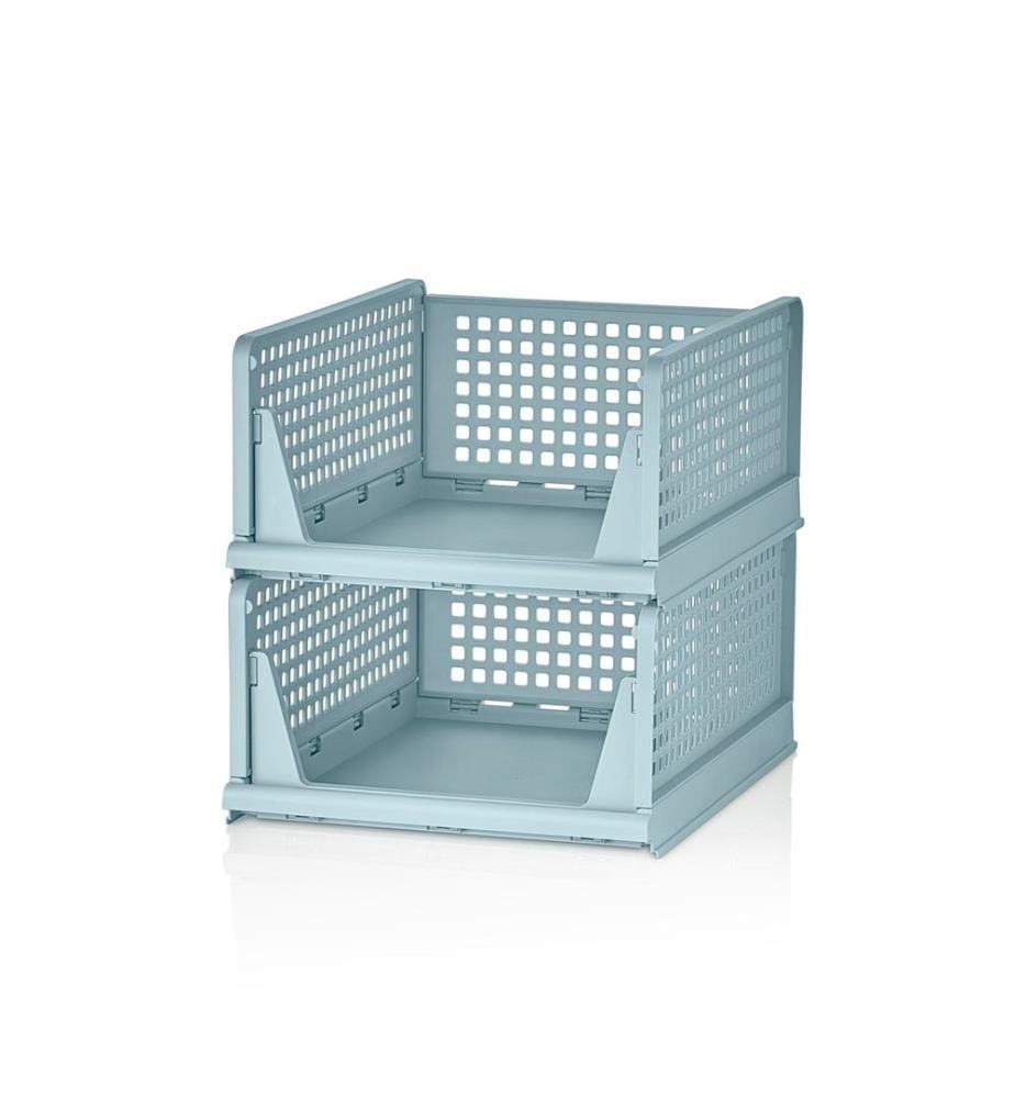 Étagère multifonctionnelle, 100 % plastique, bleu clair