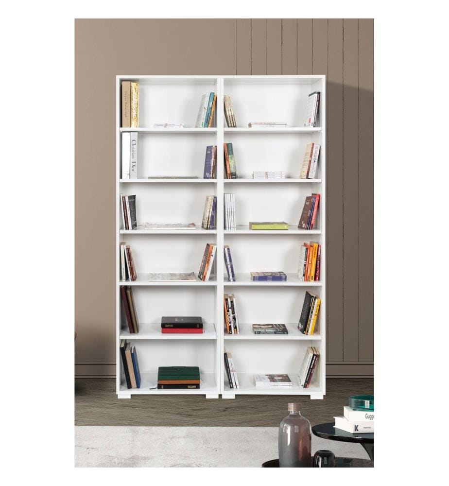 Bücherregal, 100 % melaminbeschichtete Spanplatte, Weiss
