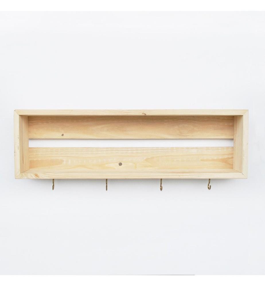 Dekoratives Wandregal aus Holz, 100 % Massivholz