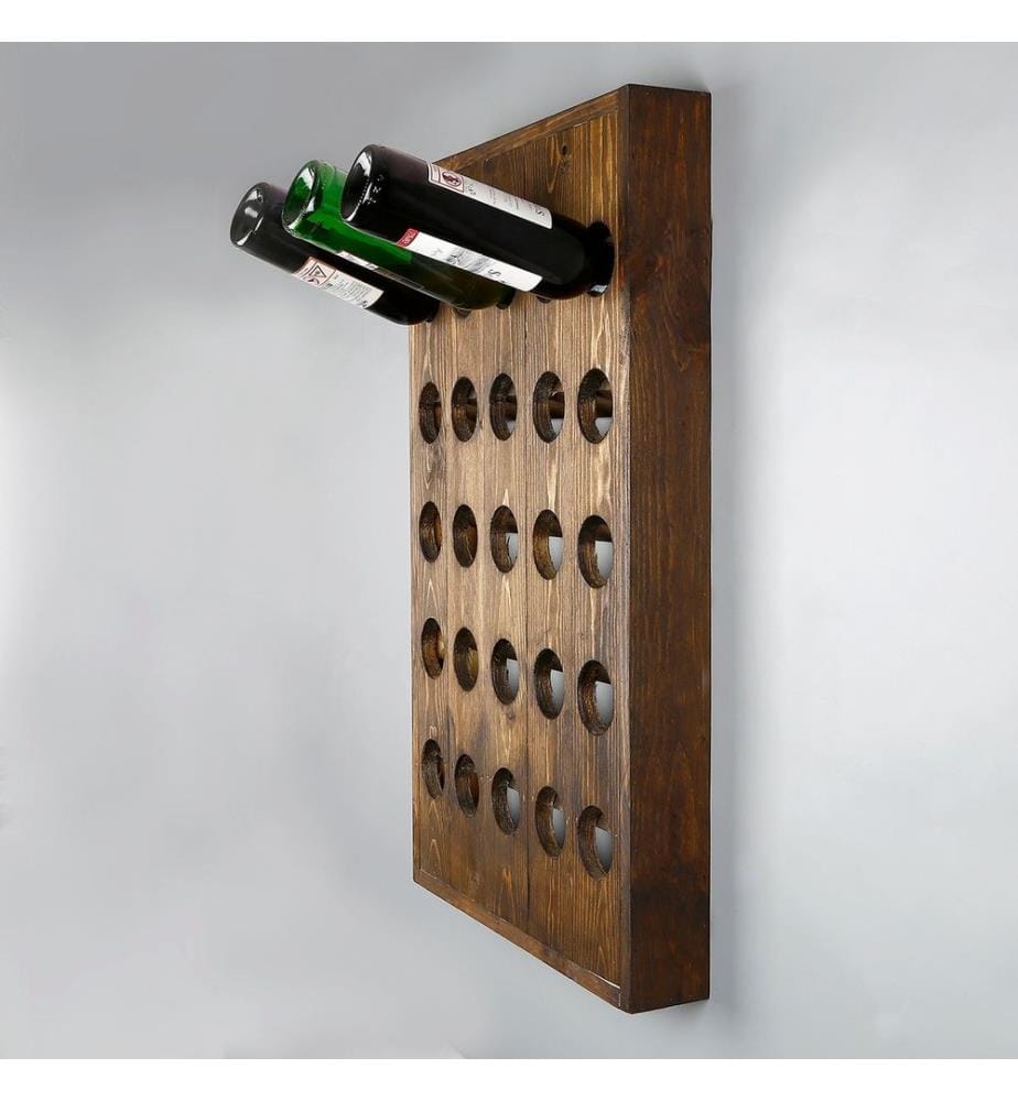 Weinregal aus Holz, 100 % Massivholz