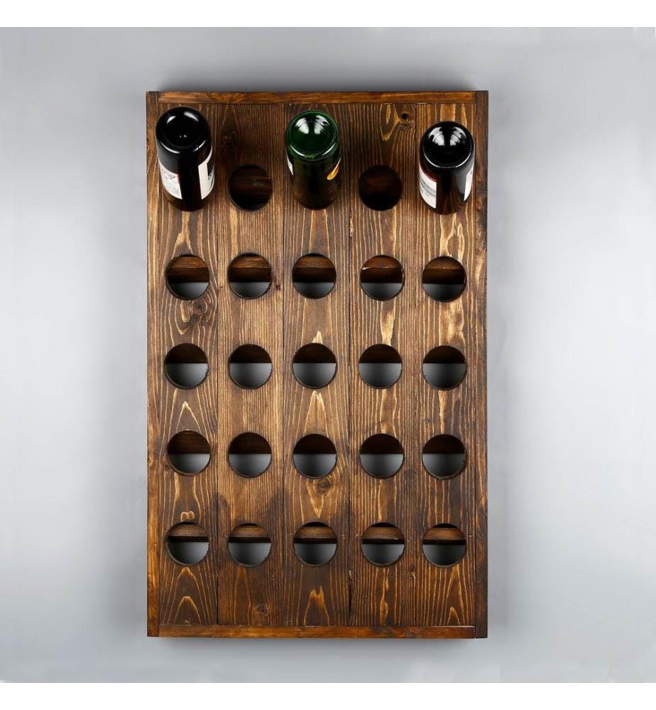 Weinregal aus Holz, 100 % Massivholz