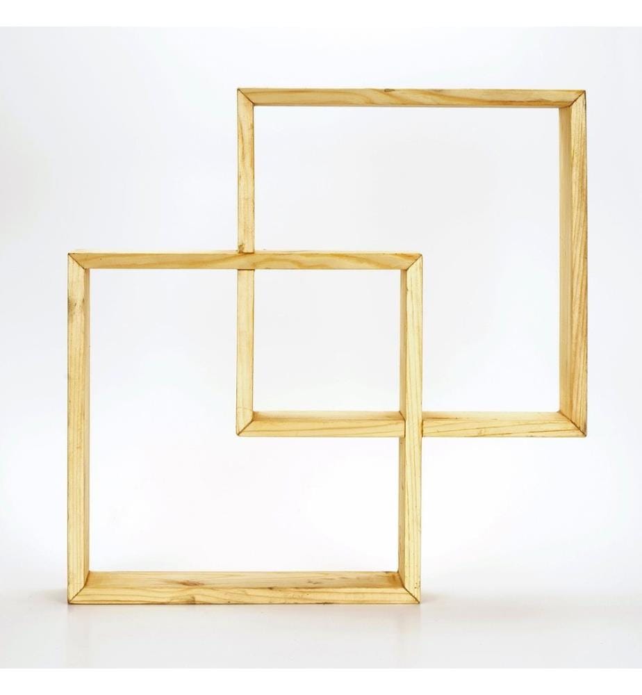 Dekoratives Wandregal aus Holz, 100 % Massivholz