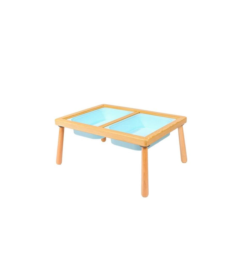 Table enfant, Bleu, Pin