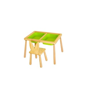 Set da tavola per bambini, verde, pino