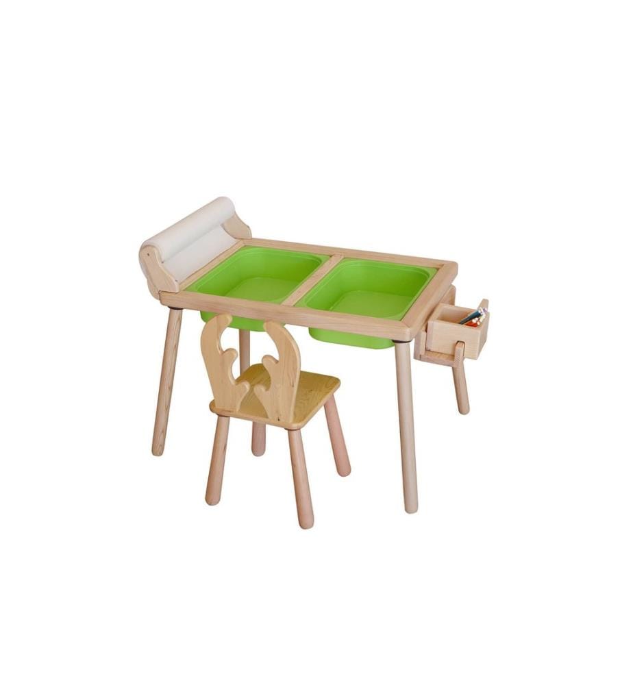Set de table pour enfant, vert, pin