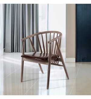 Chaise, antique, marron, bois massif