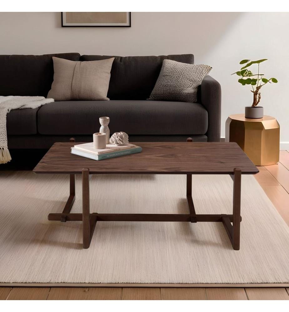 Table basse, Noyer, Panneau de particules mélaminé
