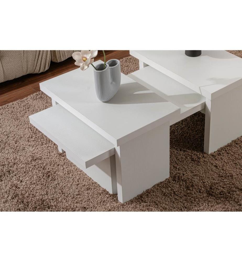 Couchtisch, Holzweiss, 100 % MELAMINBESCHICHTETE SPANPLATTE