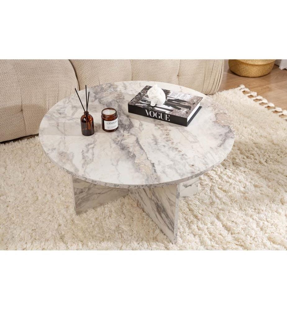 Couchtisch, Freesia-Marmor, 100 % MDF