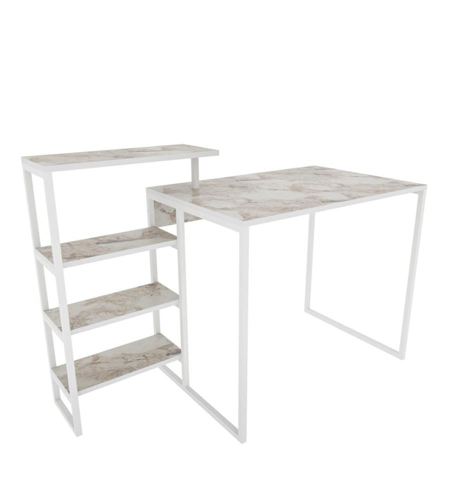 Bianco, Tavolini, 76.8X133X60 cm, Piastra Di Particelle Rivestita Con Melamina