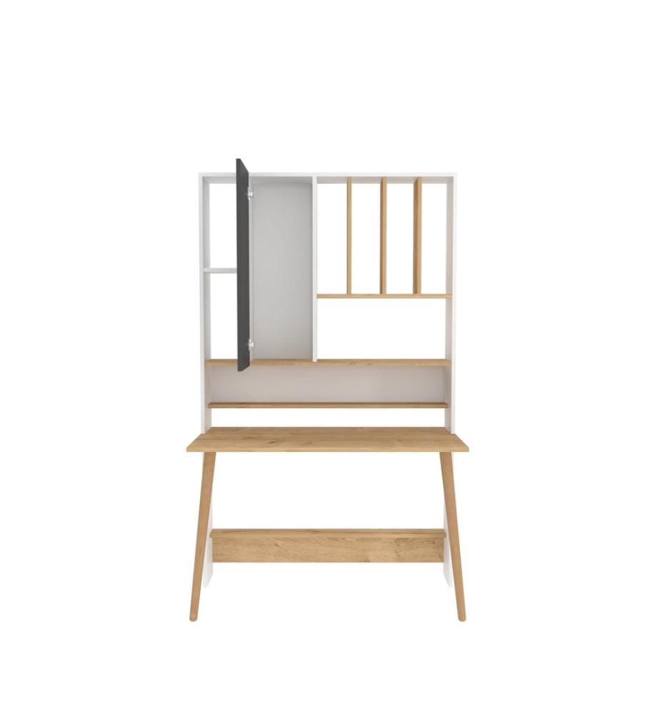 Study Desk, WhiteOak, Melamine Coated Particle Board
