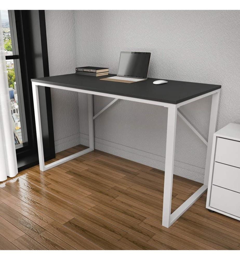 Bianco, Antracite, Tavolini Da Caffè, 74X120X60 cm, Piastra Di Particelle Con Rivestimento Melamina