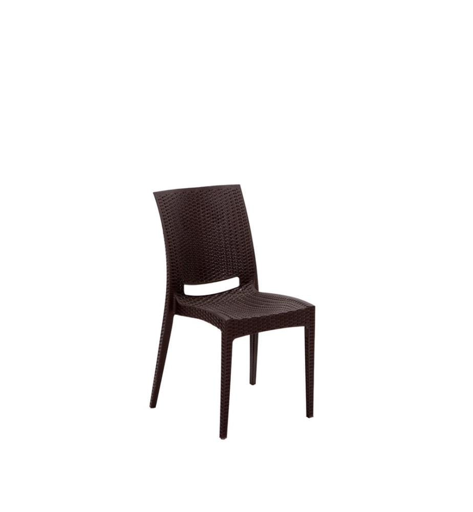 Ensemble table et chaises de jardin, 5 pièces, Brown, 100% Polypropylen