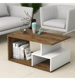 Scuro, Noce, Tavolini, 54X90X42 cm, Piastra Di Particelle Con Rivestimento Melamina