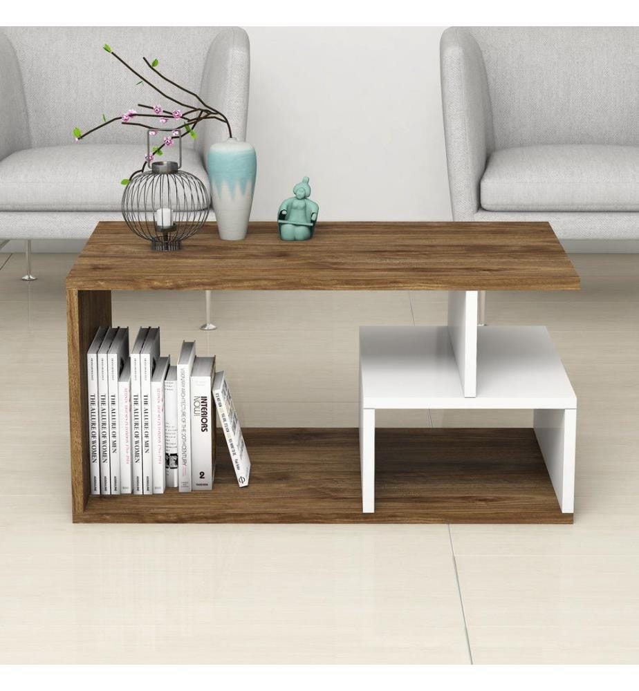 Scuro, Noce, Tavolini, 54X90X42 cm, Piastra Di Particelle Con Rivestimento Melamina