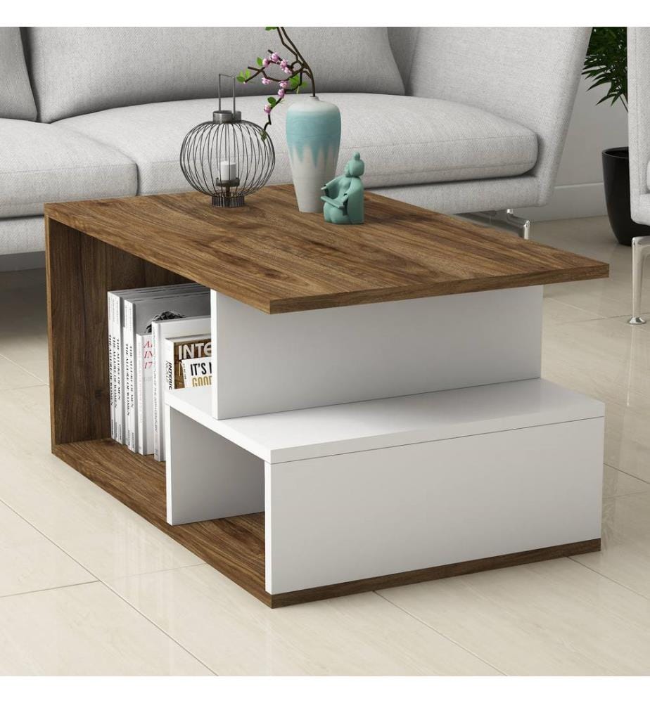 Scuro, Noce, Tavolini, 54X90X42 cm, Piastra Di Particelle Con Rivestimento Melamina