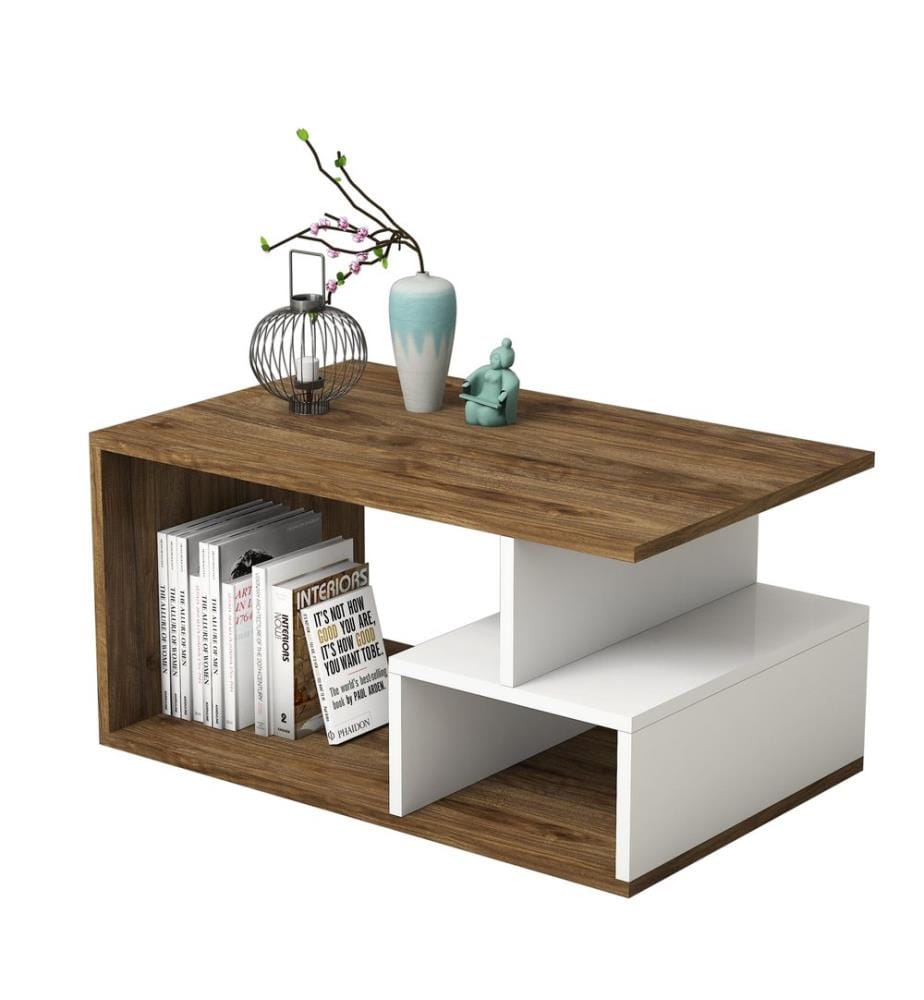 Scuro, Noce, Tavolini, 54X90X42 cm, Piastra Di Particelle Con Rivestimento Melamina
