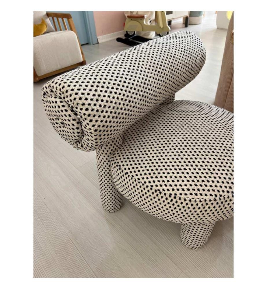 Ohrensessel, Schwarz, Weiss, Gestell: 100% Hainbuchenholz, Stoff: 100% Polyester