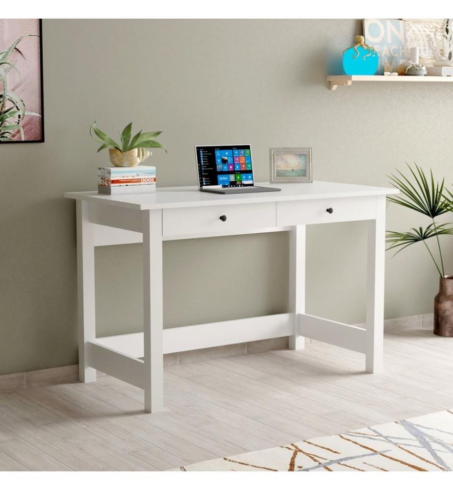 Bianco, Tavolini Da Caffè, 76.8X120X60 cm, Piastra Di Particelle Con Rivestimento A Melamina