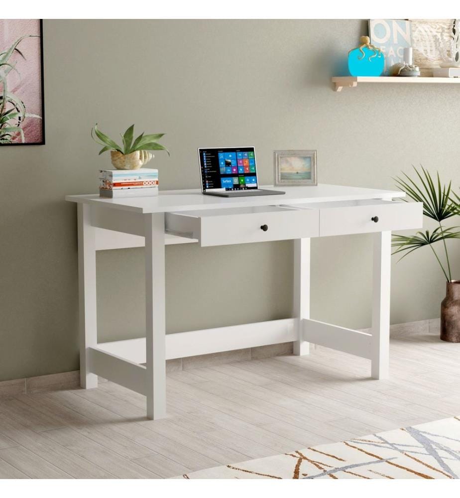 Bianco, Tavolini Da Caffè, 76.8X120X60 cm, Piastra Di Particelle Con Rivestimento A Melamina