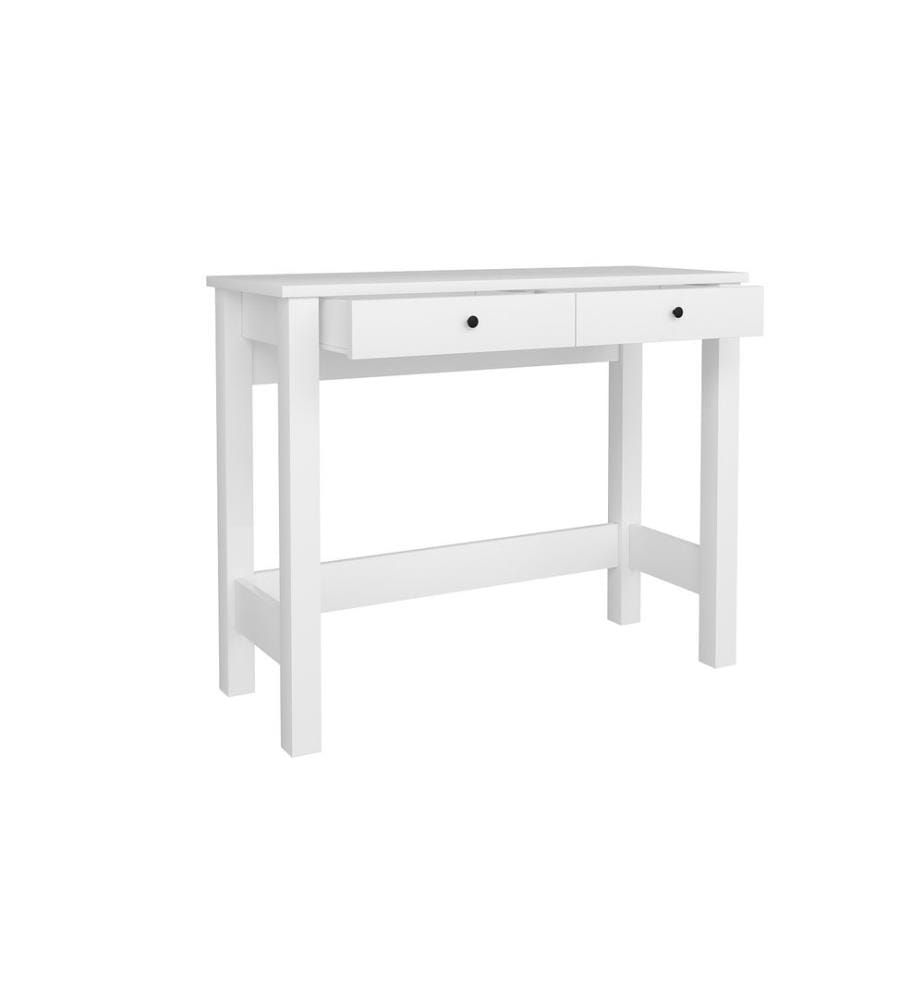 Bianco, Tavolini Da Caffè, 76.8X120X60 cm, Piastra Di Particelle Con Rivestimento A Melamina