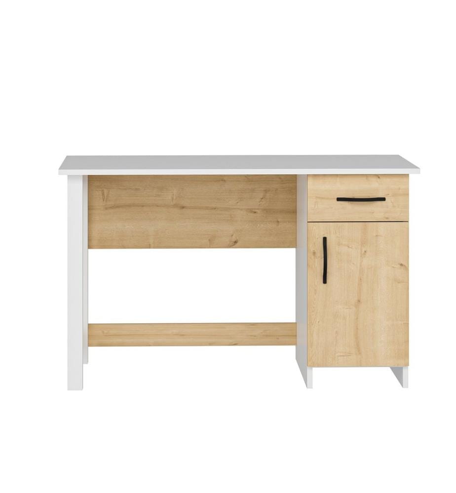 Bianco, Quercia, Tavolini, 74X120X60 cm, Piastra Di Particelle Con Rivestimento A Melamina