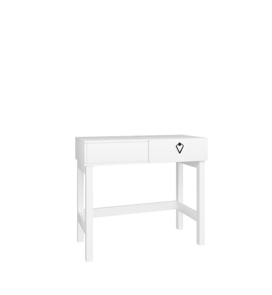 Bianco, Tavolini, 84.5X90X42,1 cm, Piastra Di Particelle Con Rivestimento A Melamina