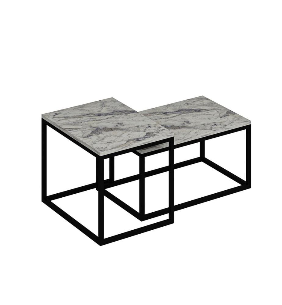Table basse, marbre freesia, 100 % PANNEAUX DE PARTICULES ENDUITS DE MÉLAMINE