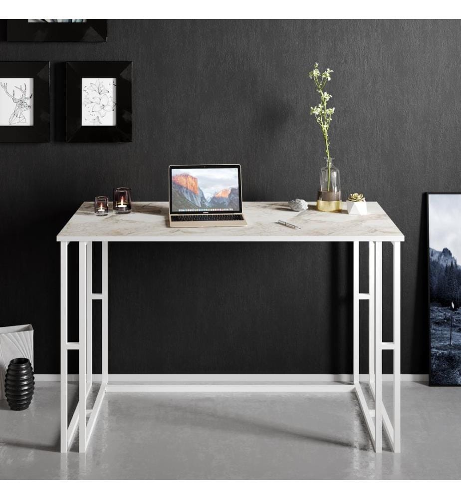Bianco, Tavolini Da Caffè, 75X120X60 cm, Piastra Di Particelle Con Rivestimento A Melamina