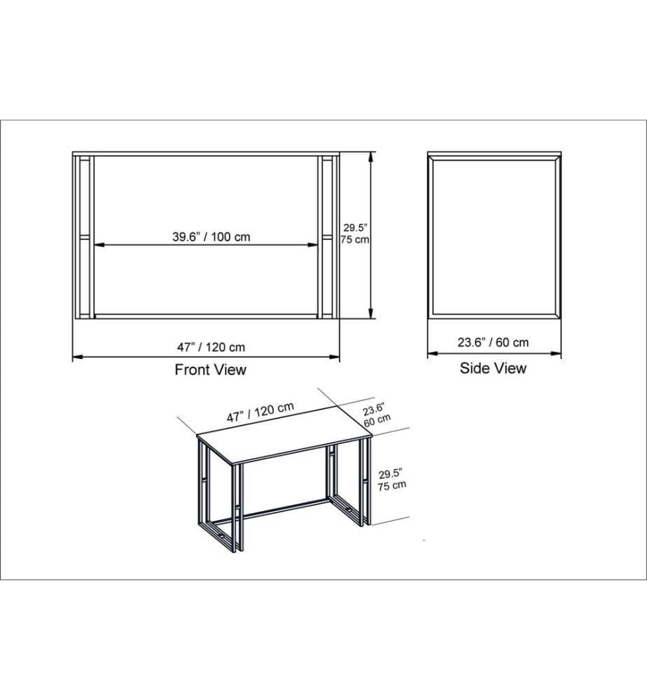 Bianco, Tavolini Da Caffè, 75X120X60 cm, Piastra Di Particelle Con Rivestimento A Melamina