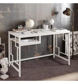 Bianco, Tavolini Da Caffè, 75X120X60 cm, Piastra Di Particelle Con Rivestimento A Base Di Melamina