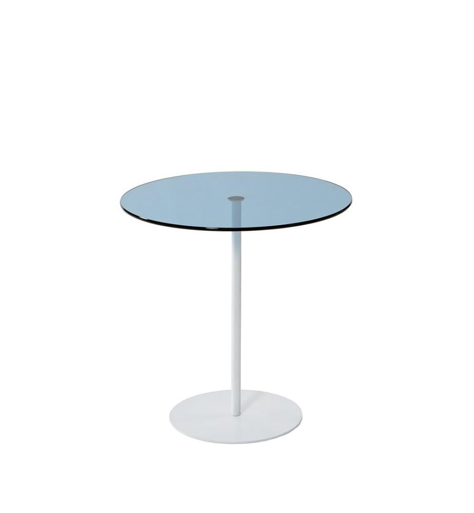 Bianco, Blu, Tavolini, 50X50X50 cm, Vetro Assaporato