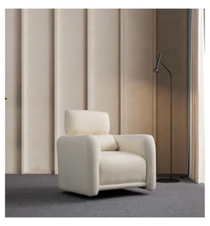 Ohrensessel, Weiss, Gestell: BÜCHENHOLZ/SPANPLATTE, Bezug: 100 % POLYESTER, Holzbeine