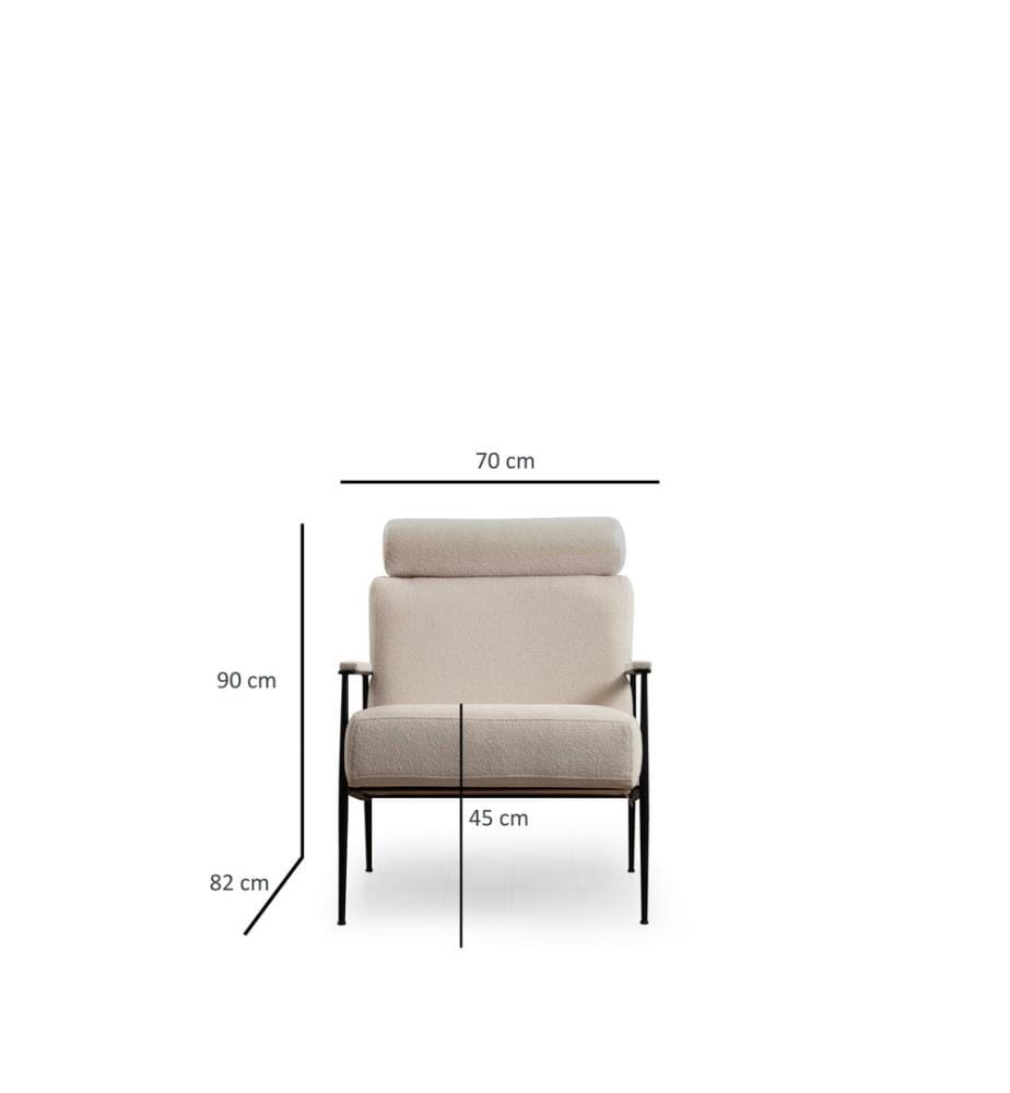 Ohrensessel, Weiss, Camel, Gestell: Buchenholz / Chipboard, Stoff: 100% Polyester