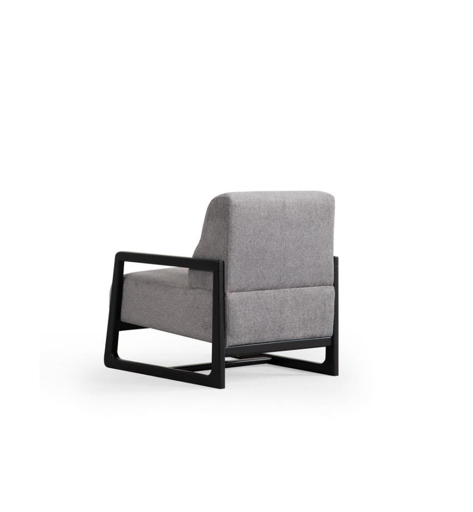 Ohrensessel, Hellgrau, Gestell: Buchenholz / Chipboard, Stoff: 100% Polyester