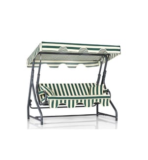 Verde, Crema, Sedie A Dondolo, 50X160X110 cm, Metallo Telaio