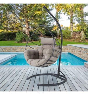 Antracite, Sedie A Dondolo, 215X120X60 cm, Metallo Telaio