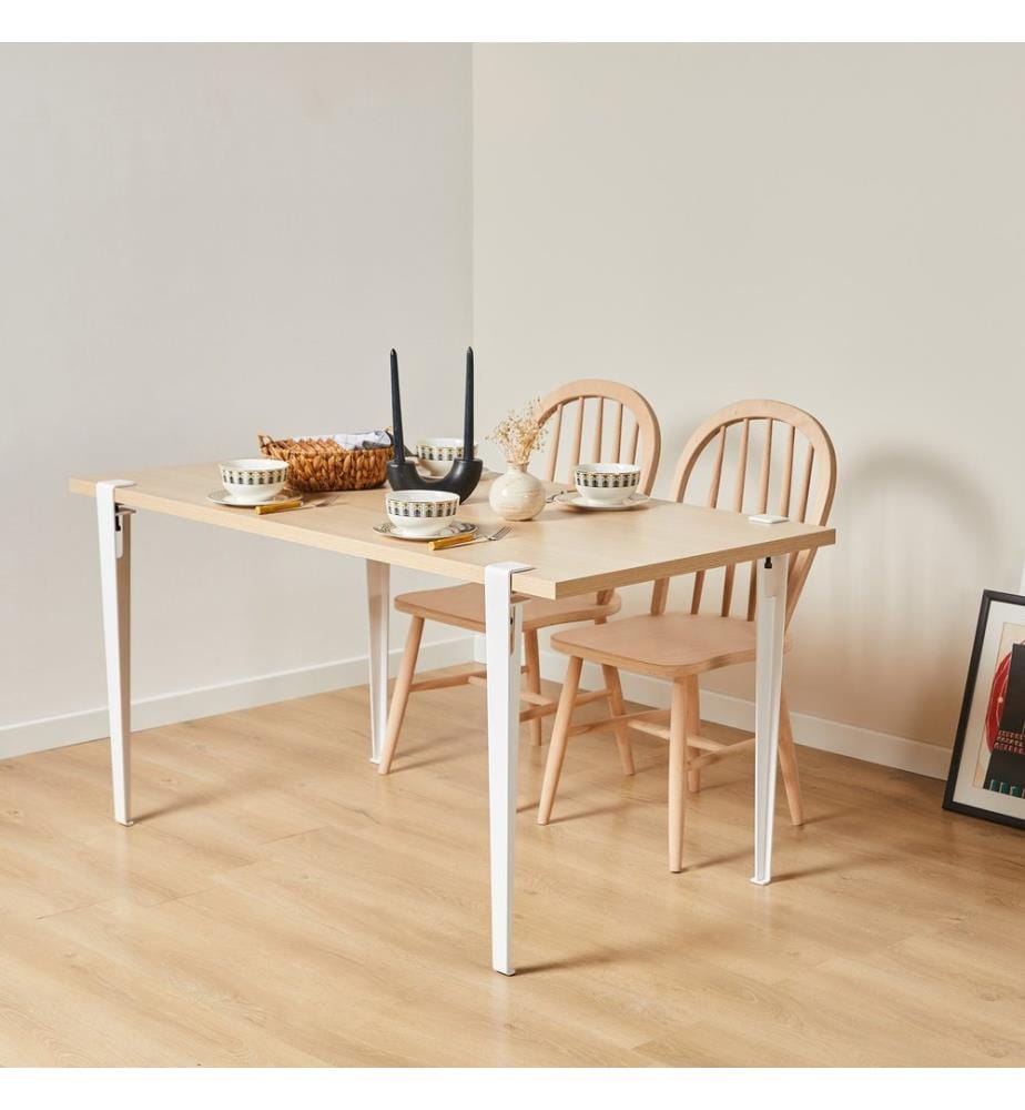 Tavolo Da Pranzo, Legno Piastra Di Particelle Bianche, Di Melamina
