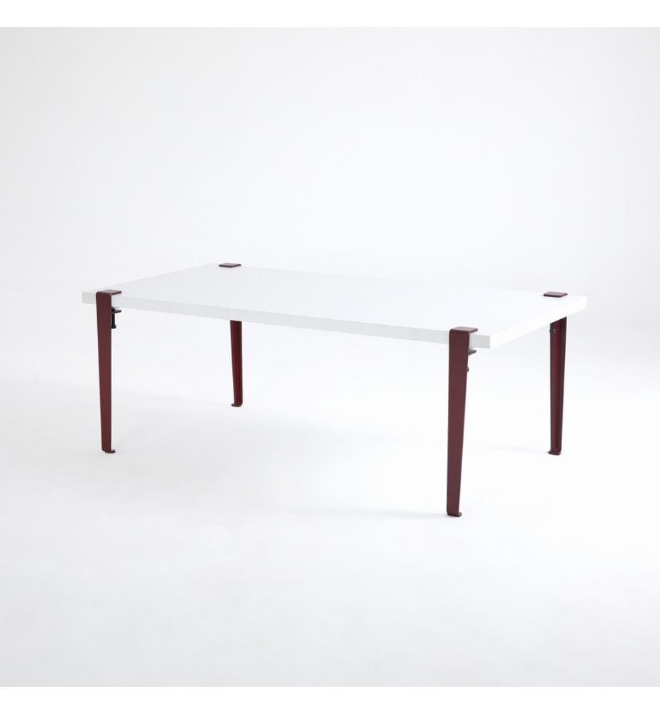 Tavolino, Bianco Borgogna, Disco Particella Con Rivestimento