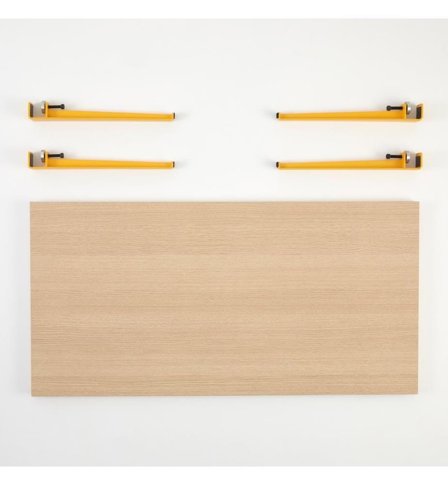 Tavolino, Legno Piastra Di Particelle Giallo, Di Melamina